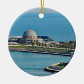 Chicago Lakefront Planetarium Foto Keramisch Ornament (Voorkant)