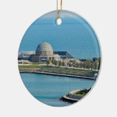 Chicago Lakefront Planetarium Foto Keramisch Ornament (Links)
