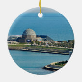 Chicago Lakefront Planetarium Foto Keramisch Ornament (Achterkant)