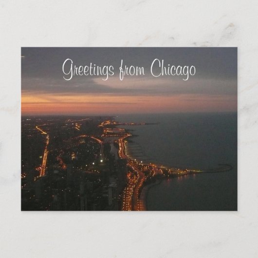 chicago-lampjes briefkaart (Voorkant)