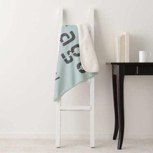 Chicago Latitude en Lengtegraad Sherpa Deken (In situ)