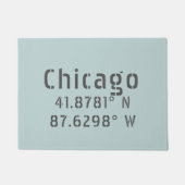 Chicago Latitude Longitude Deurmat (Voorkant)