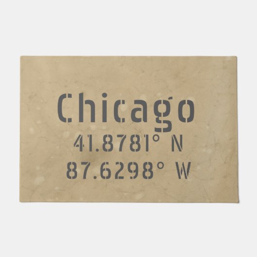 Chicago Latitude Longitude II Deurmat (Voorkant)