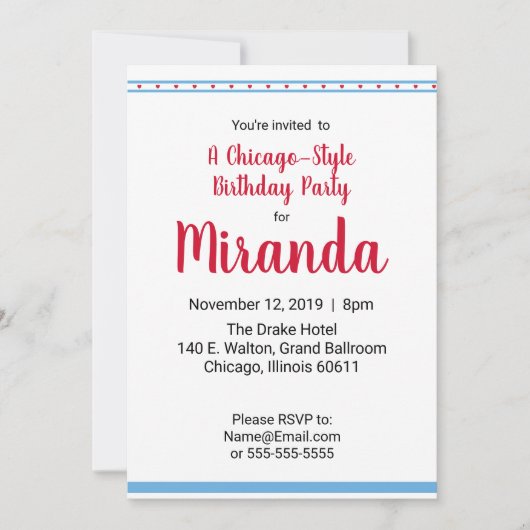 Chicago Liefde |  Kaart (Voorkant)