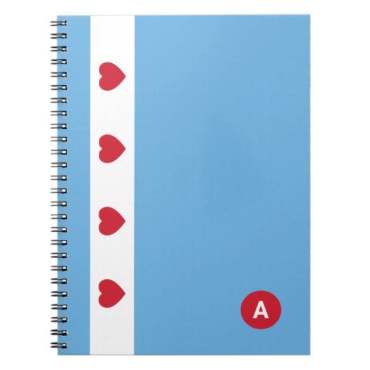 Chicago Liefde | Spiraal Notebook | Monogram Notitieboek (Voorkant)