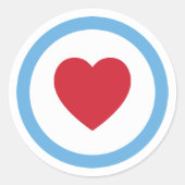Chicago Liefde | Sticker | Rond | Blauw (Voorkant)