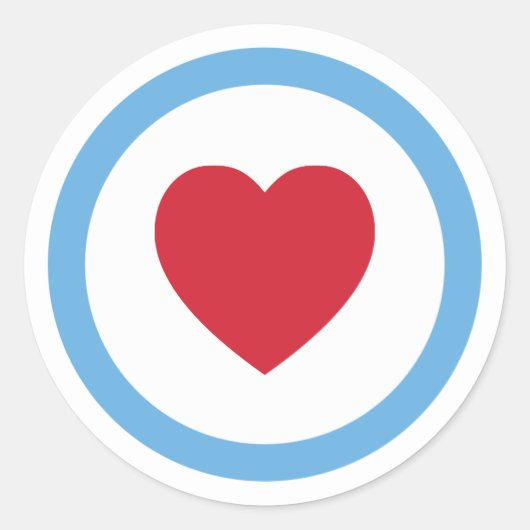 Chicago Liefde | Sticker | Rond | Blauw (Voorkant)