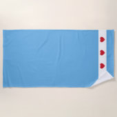 Chicago Love | Beach Towel | Blauw Strandlaken (Voorkant)
