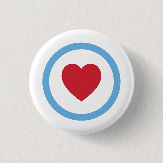 Chicago Love | BUTTON | Cirkelhart | wit (Voorkant)