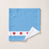 Chicago Love | Dataset | Blauw Bad Handdoek (Wasdoekje)