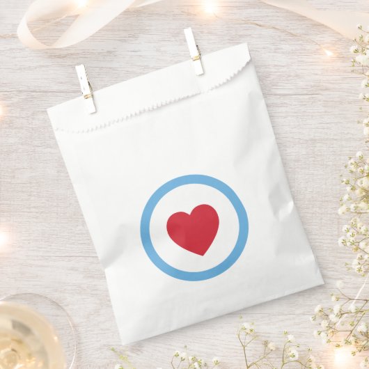 Chicago Love | Favor Bags | Hart | Blauw Bedankzakje (Geknipt)