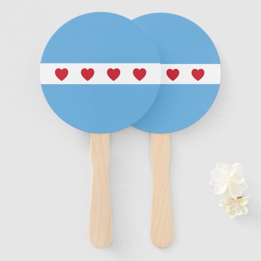 Chicago Love | Hand Fan Handwaaier (Voorkant en achterkant)