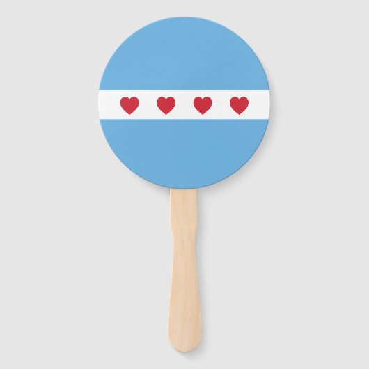 Chicago Love | Hand Fan Handwaaier (Voorkant)