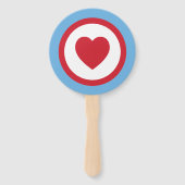 Chicago Love | Handventilatoren | Blauw Handwaaier (Achterkant)