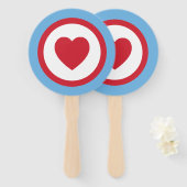 Chicago Love | Handventilatoren | Blauw Handwaaier (Voorkant en achterkant)