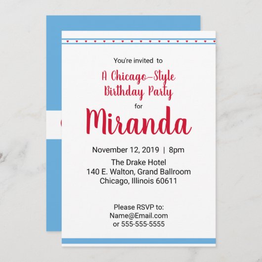 Chicago Love | Kaart (Voorkant / Achterkant)