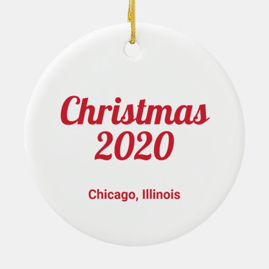 Chicago Love | Keramisch Ornament (Achterkant)