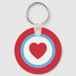 Chicago Love | Keychain | Heart Circle | Red