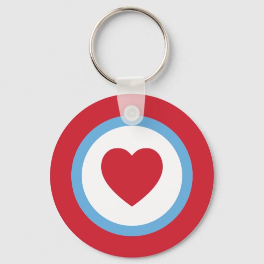 Chicago Love | Keychain | Heart Circle | Red (Voorkant)