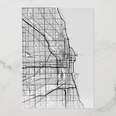 Chicago Love Locator | Weddenschap Save the Date Folie Uitnodiging (Achterkant)