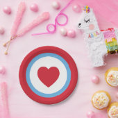 Chicago Love | Papieren Borden | Hart | Rood Papieren Bordje (Feest)