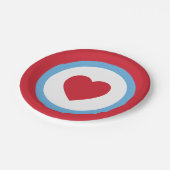 Chicago Love | Papieren Borden | Hart | Rood Papieren Bordje (Gekanteld)