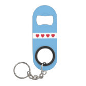 Chicago Love | Sleutelhanger flesopener Mini Flessenopener (Voorkant)