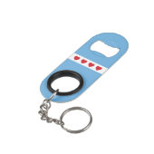 Chicago Love | Sleutelhanger flesopener Mini Flessenopener (Achterkant Gekanteld)