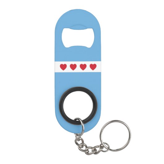 Chicago Love | Sleutelhanger flesopener Mini Flessenopener (Achterkant)