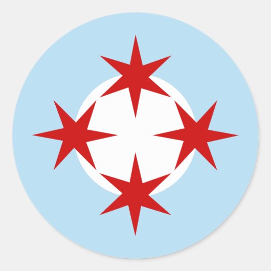Chicago luchtmacht (bomvleugel) Roundel Ronde Sticker (Voorkant)
