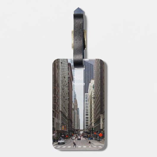 Chicago Madison Street Bagagelabel (Achterkant verticaal)