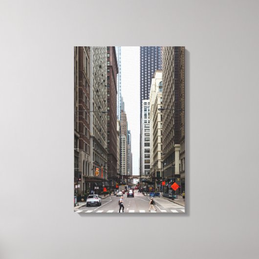 Chicago Madison Street Canvas Print (Voorkant)