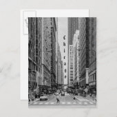 Chicago Madison Street Grayscale Briefkaart (Voorkant / Achterkant)