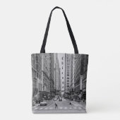 Chicago Madison Street Grayscale-Canvas tas (Achterkant)
