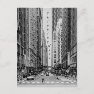Chicago Madison Street Grayscale denking van jou Briefkaart