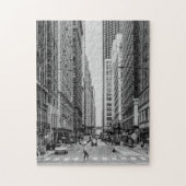 Chicago Madison Street Grayscale Jigzaag Puzzle Legpuzzel (Verticaal)
