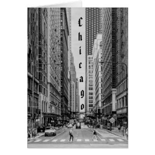 Chicago Madison Street Grayscale Kaart