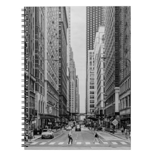 Chicago Madison Street Grayscale Notitieboek (Voorkant)