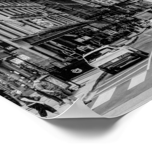 Chicago Madison Street Grayscale Poster (Hoek)