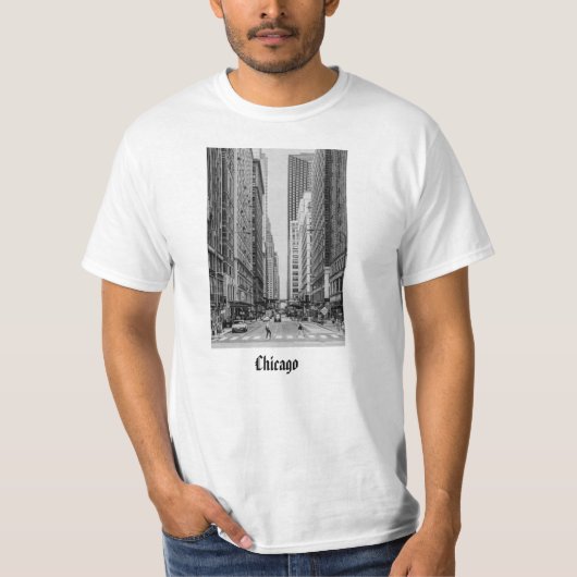 Chicago Madison Street Grayscale T-Shirt (Voorkant)
