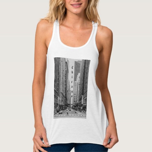 Chicago Madison Street Grayscale Tanktop (Voorkant)