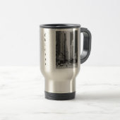 Chicago Madison Street Grayscale Travel Mug Reisbeker (Voorkant rechts)