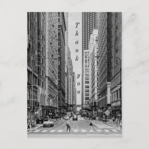 Chicago Madison Street Grijswaarden Dank U Briefkaart