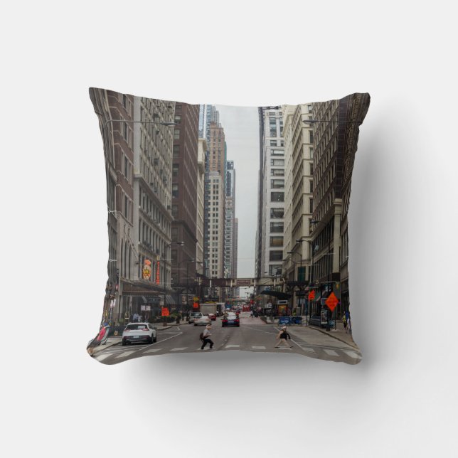 Chicago Madison Street Worpillow Kussen (Voorkant)