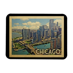 Chicago Magnet Illinois Vintage Travel Magneet