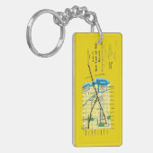 Chicago Map 1899 Water Tunnels Harrison Wieg Sleutelhanger (Voorkant Links)