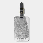 Chicago Map Bagagelabel (Voorkant verticaal)
