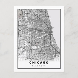 Chicago Map Briefkaart