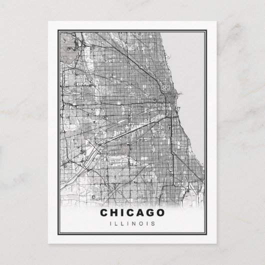 Chicago Map Briefkaart (Voorkant)
