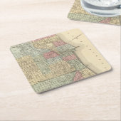 Chicago Map door Mitchell Kartonnen Onderzetters (Schuin)